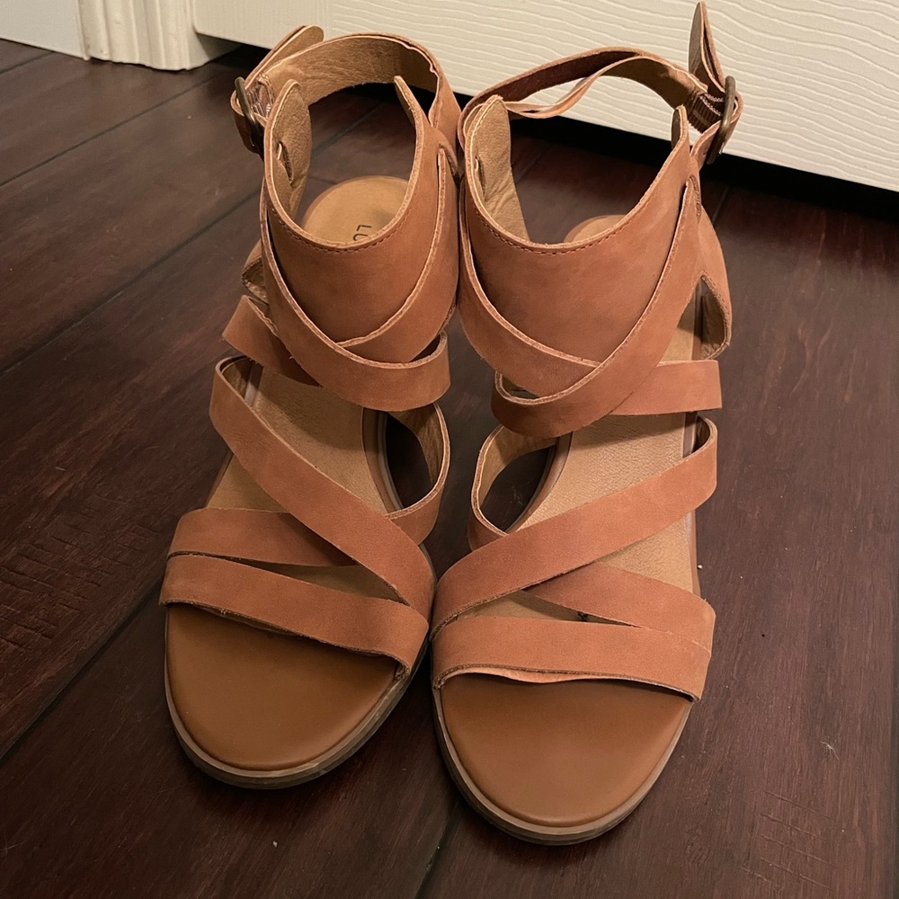 Lucky Brand Brown Heeled Sandals